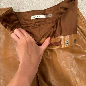 Alice and Olivia Vegan Leather Shorts